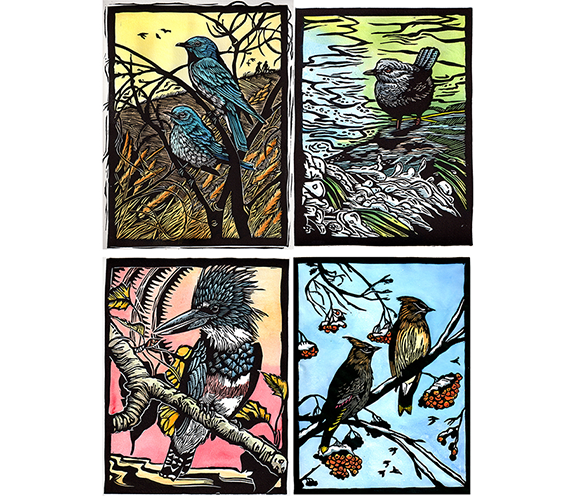 "Seasonal Birds I" Card Set - Claire Emery